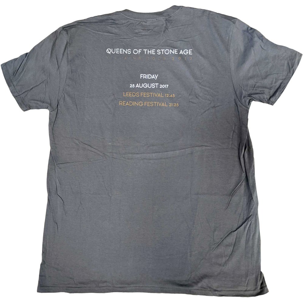 Queens Of The Stone Age - Villains R&L 2017 Heren Tshirt - Grijs